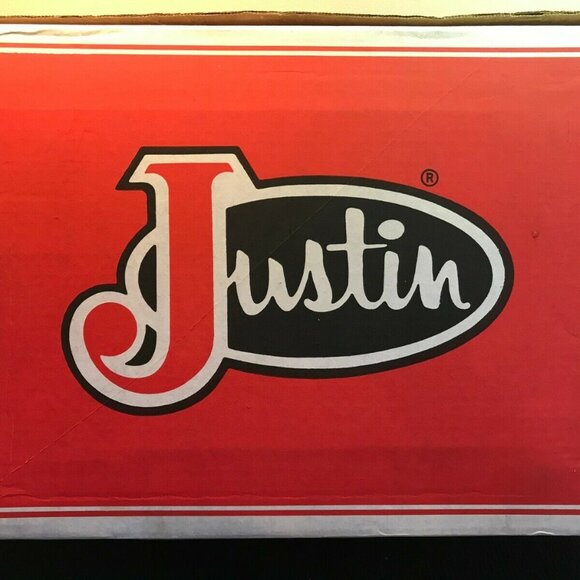 RARE! Mens 8 D Justin European Setter Brown ELK Vintage Cowboy Boots NEW IN BOX! - Picture 8 of 8